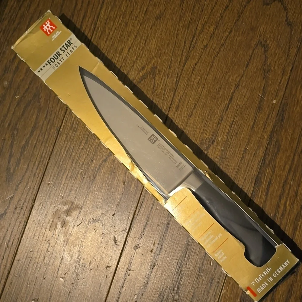 🤎BUY 2 GET 1 FREE  Zwilling Four Star 7 inch Chef's Knife, Retail $129.95